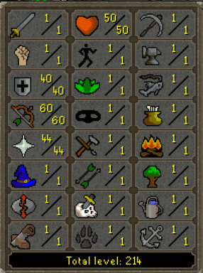 Rev Ready | 60 Ranged | 40 DEF | 44 Prayer | 214 TTL | 10 QP | Handmade Legacy Unregistered, photo 1 of 2